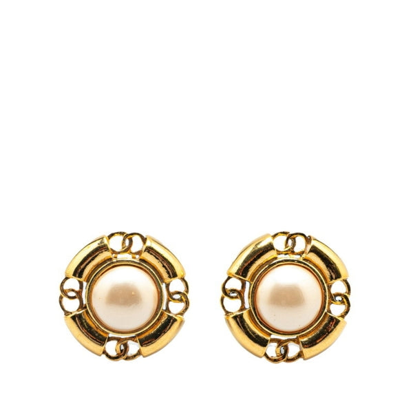 Chanel Gold Gold Plated Earring