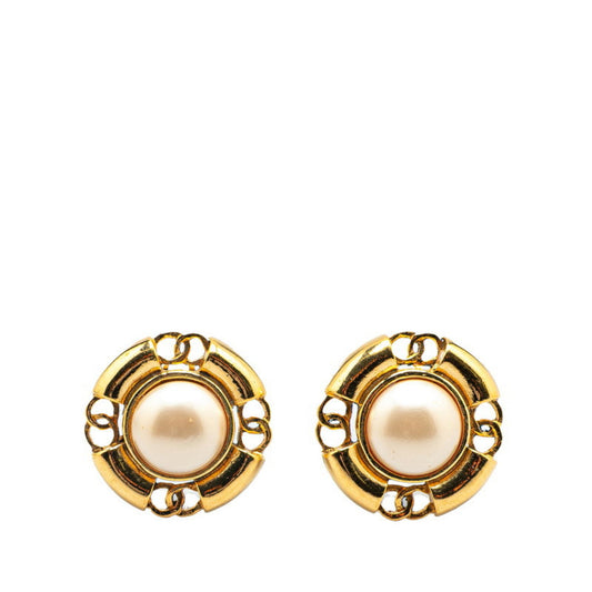 Chanel Gold Gold Plated Coco Mark