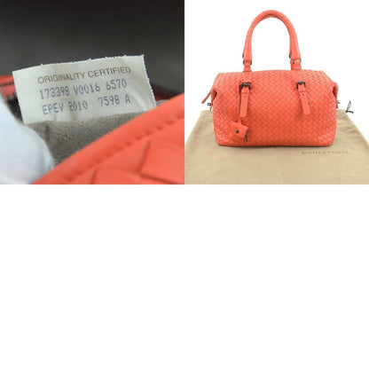 Bottega Veneta Orange Leather Intrecciato