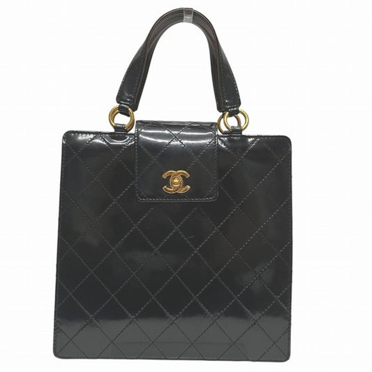 Chanel Black Patent Leather Coco Handle