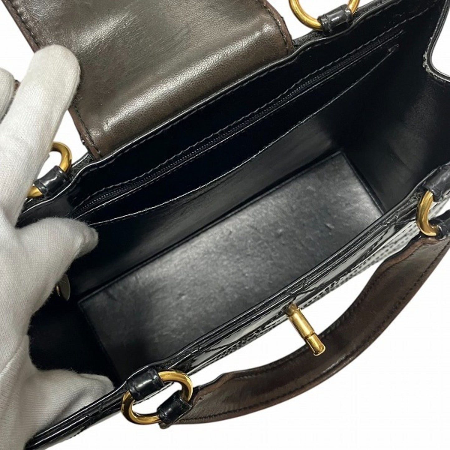 Chanel Black Patent Leather Coco Handle
