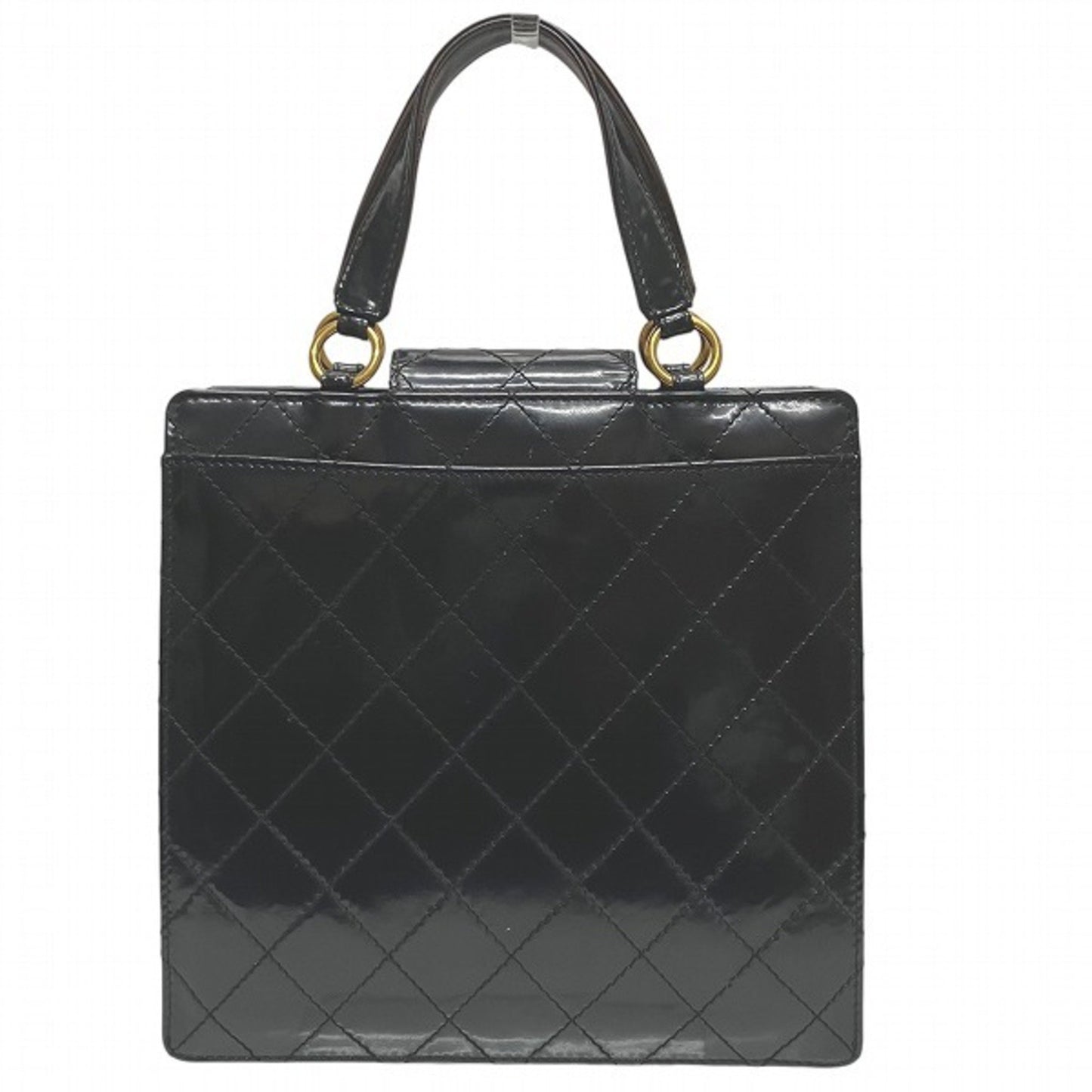 Chanel Black Patent Leather Coco Handle