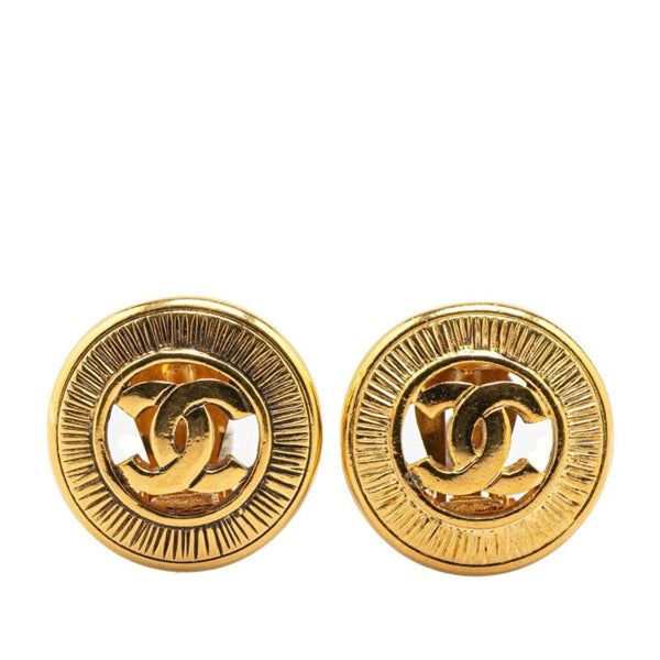 Chanel Gold Gold Plated Earring