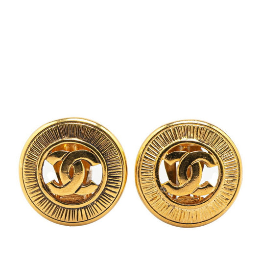 Chanel Gold Gold Plated Coco Mark