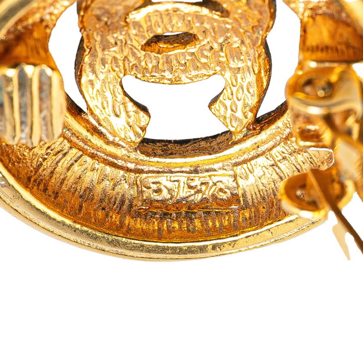 Chanel Gold Gold Plated Coco Mark
