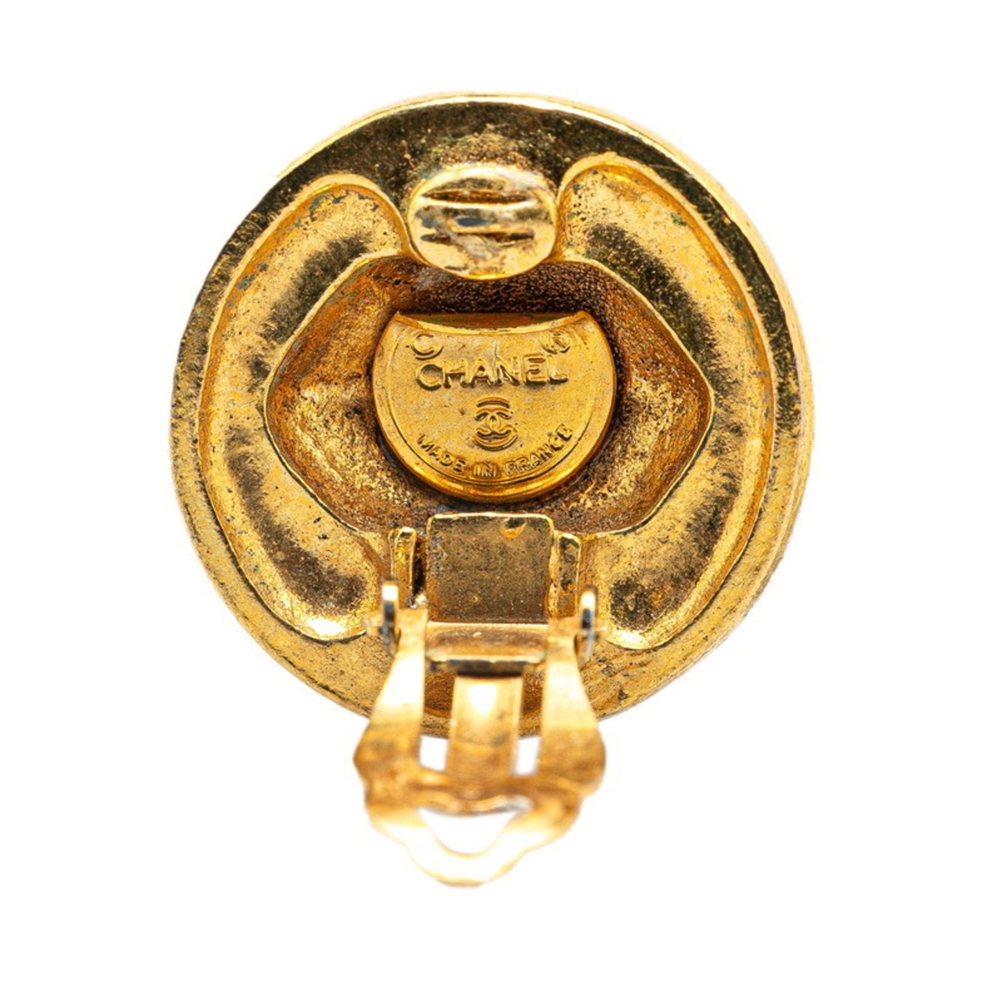 Chanel Gold Gold Plated Earring