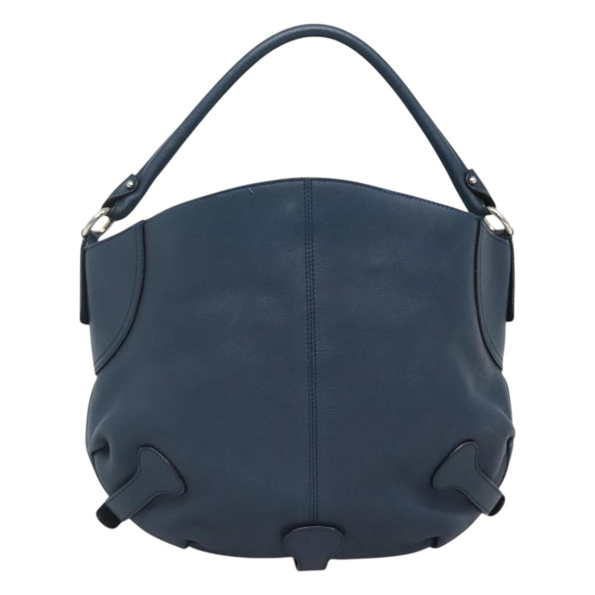 Salvatore Ferragamo Blue Leather Gancini