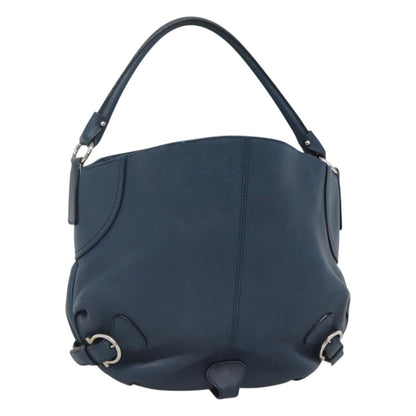 Salvatore Ferragamo Blue Leather Gancini