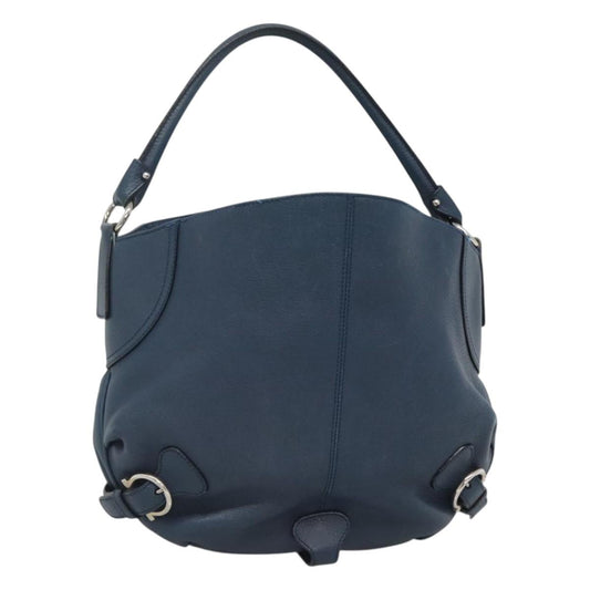 Salvatore Ferragamo Blue Leather Gancini