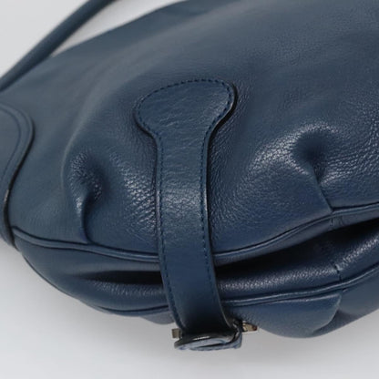 Salvatore Ferragamo Blue Leather Gancini