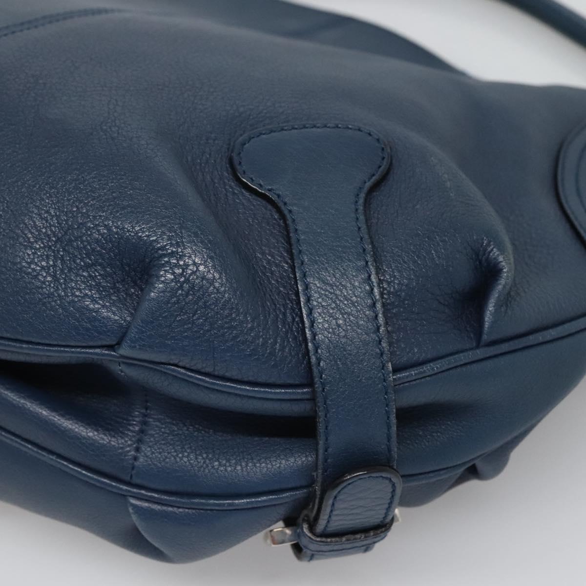 Salvatore Ferragamo Blue Leather Gancini