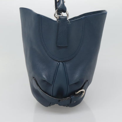 Salvatore Ferragamo Blue Leather Gancini