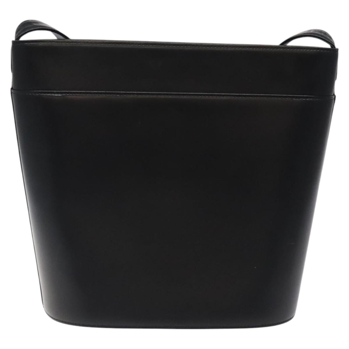 Burberry Black Leather House Check