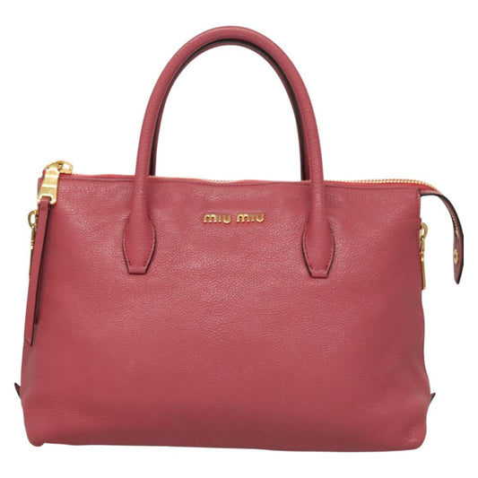 Miu Miu Pink Leather Madras