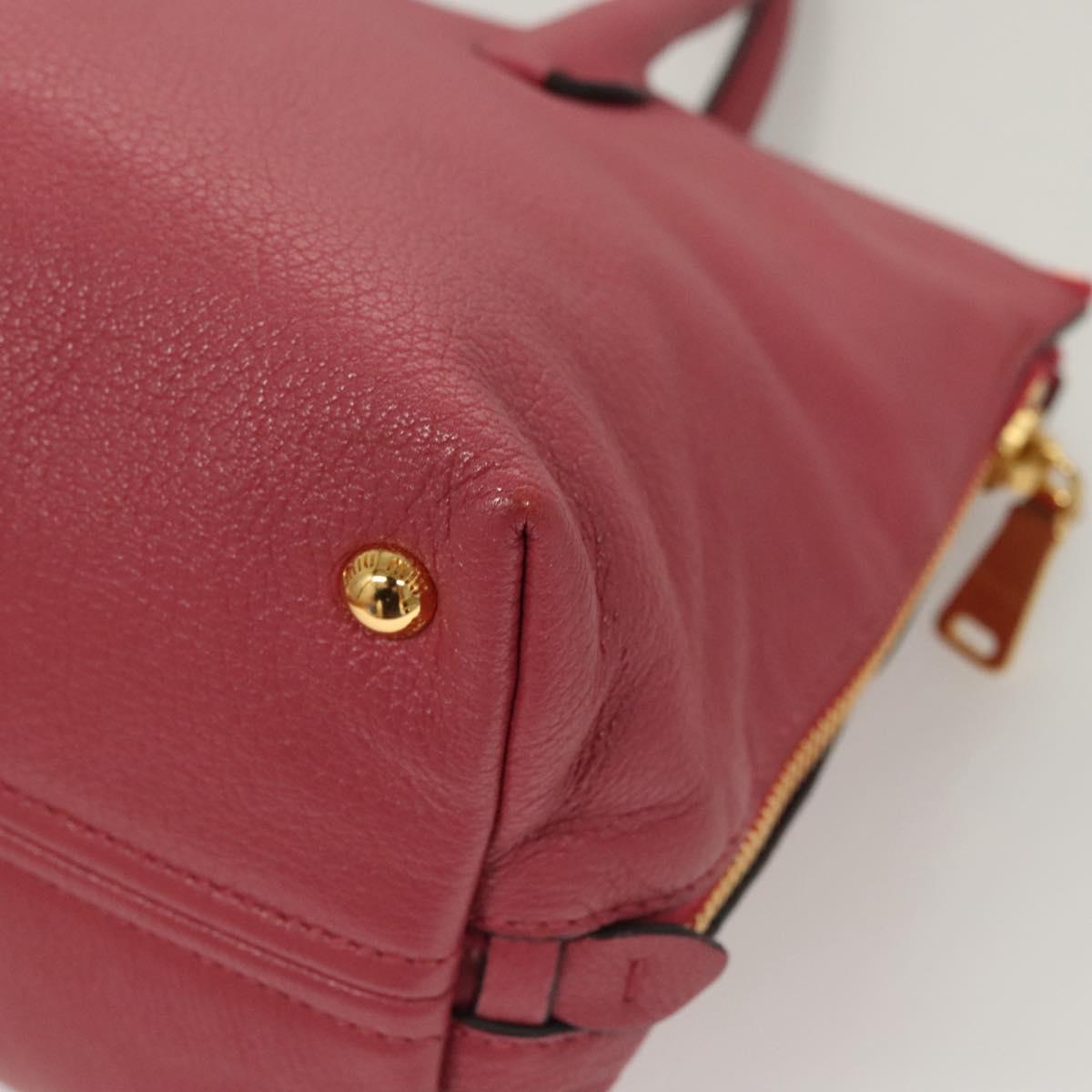 Miu Miu Pink Leather Madras