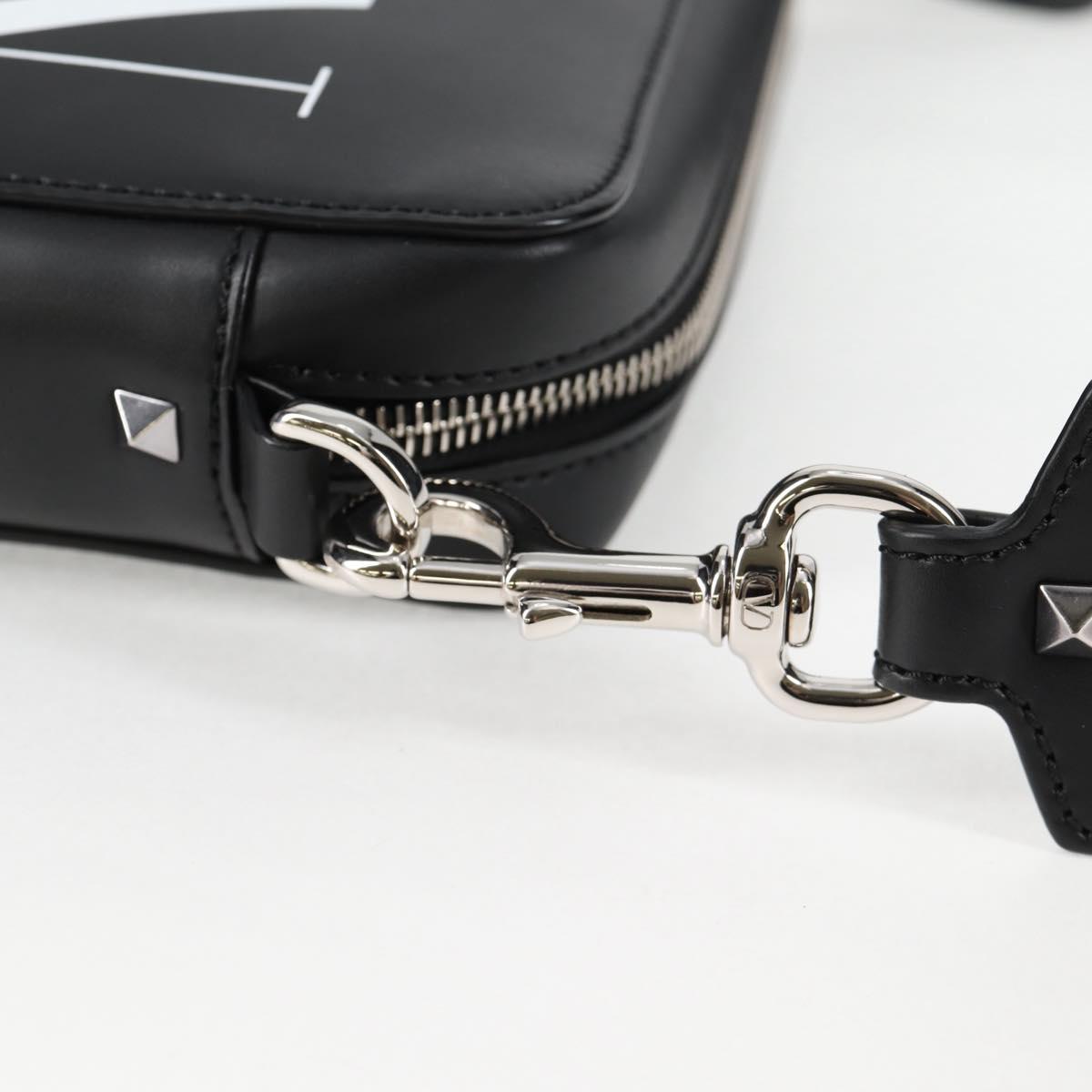 Valentino Garavani Black Leather Vltn