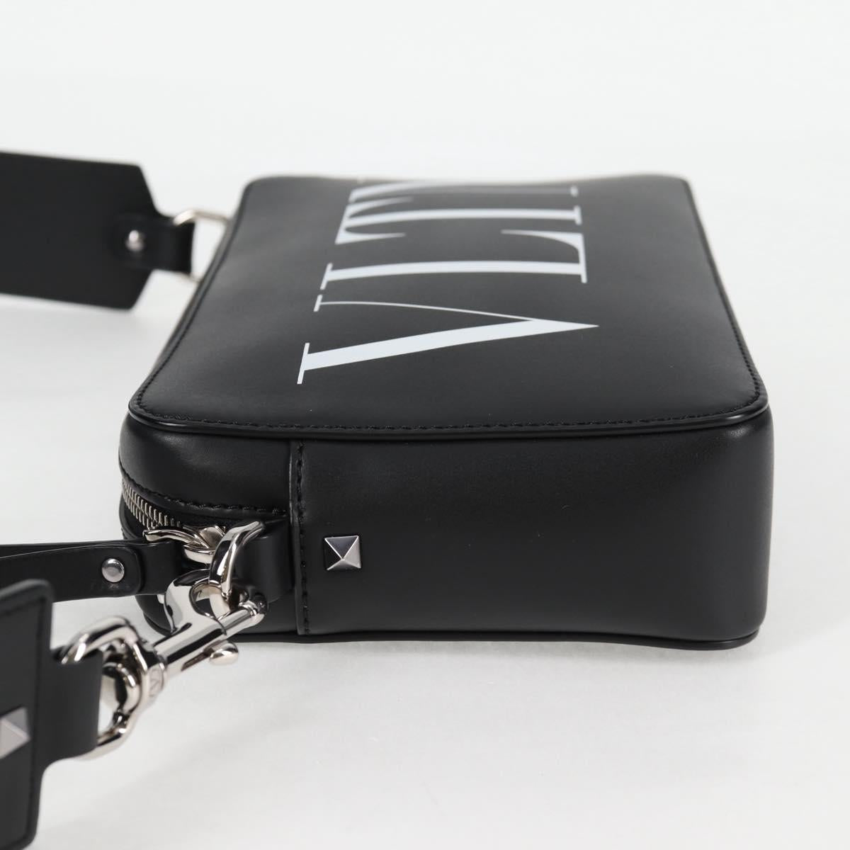 Valentino Garavani Black Leather Vltn