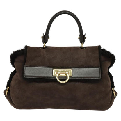 Salvatore Ferragamo Brown Leather Sofia