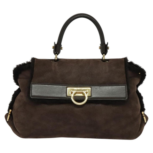 Salvatore Ferragamo Brown Leather Sofia