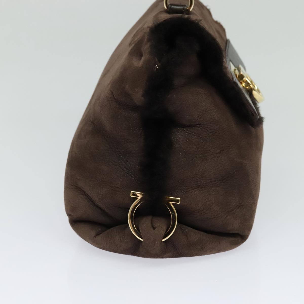 Salvatore Ferragamo Brown Leather Sofia
