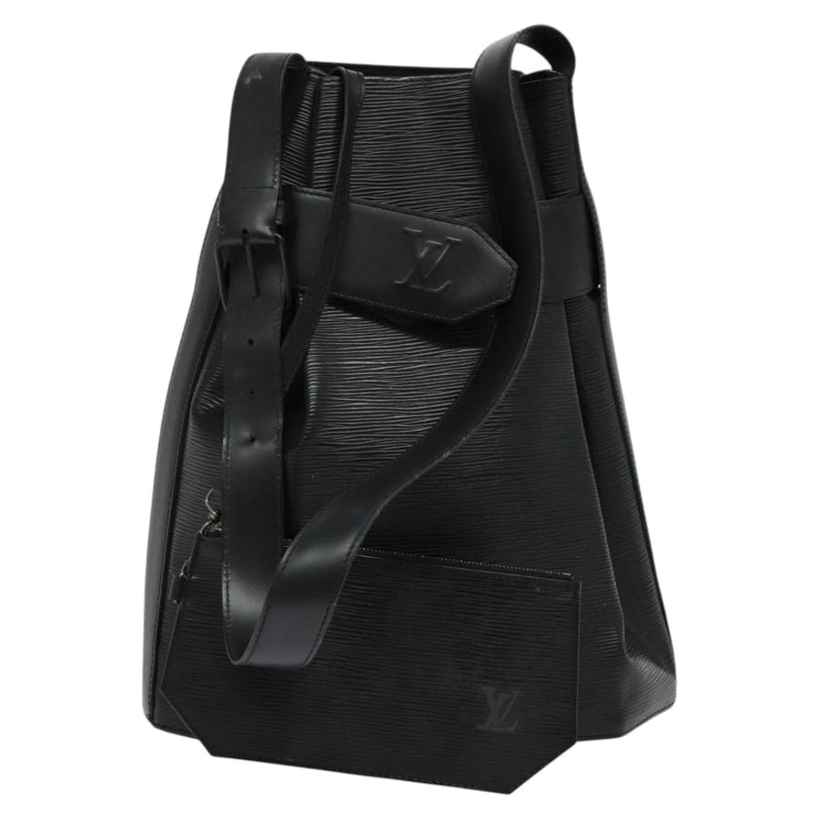 Louis Vuitton Black Leather Twist Bucket Vintage