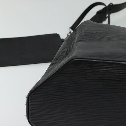 Louis Vuitton Black Leather Twist Bucket Vintage