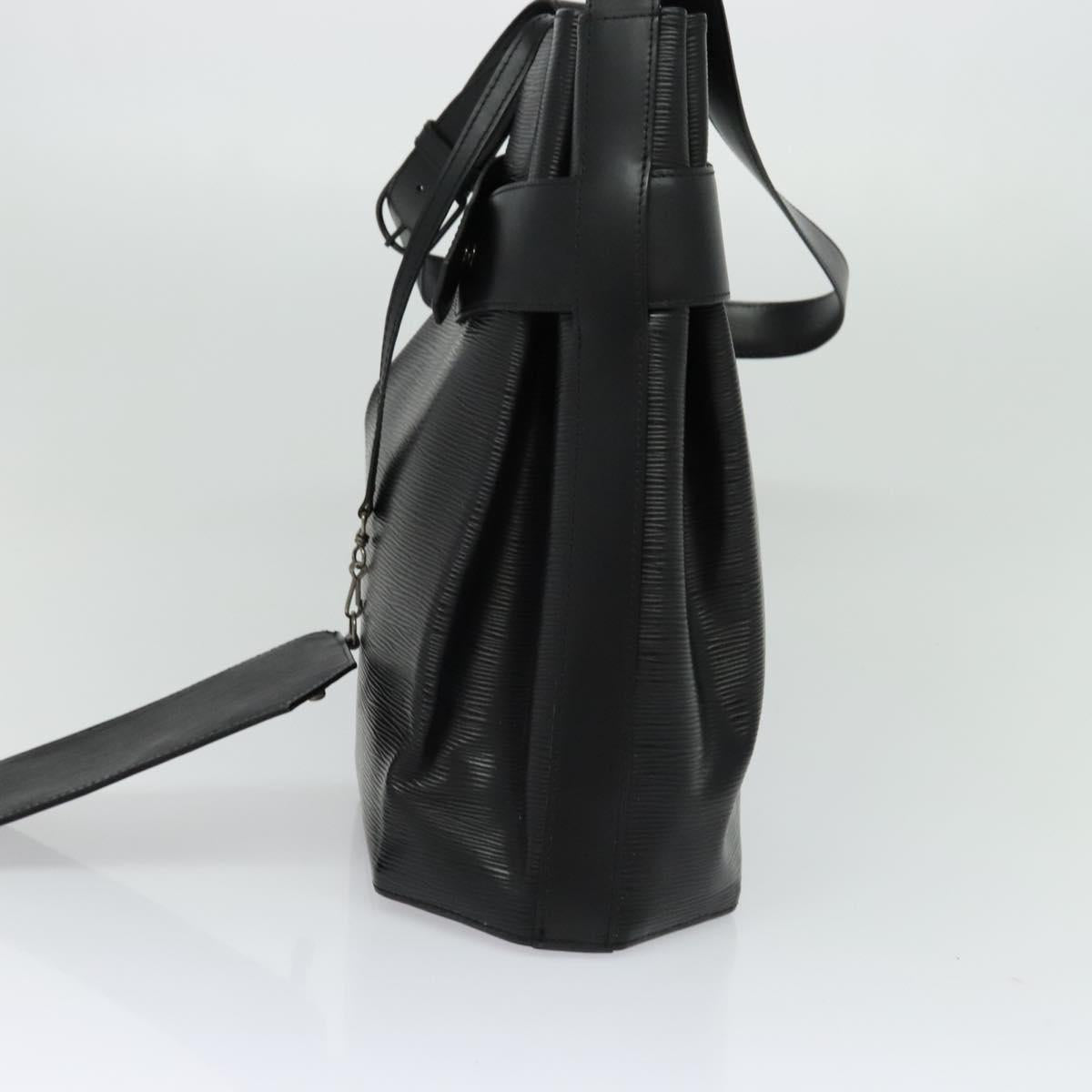 Louis Vuitton Black Leather Twist Bucket Vintage