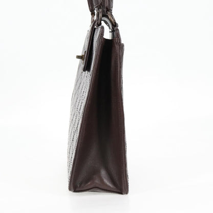 Chanel Brown Leather Coco Mark