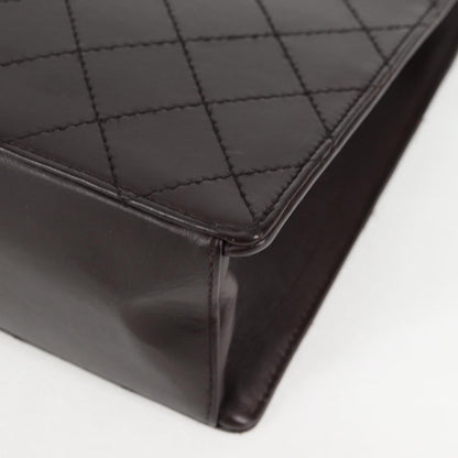 Chanel Brown Leather Coco Mark