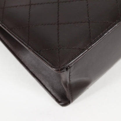Chanel Brown Leather Coco Mark
