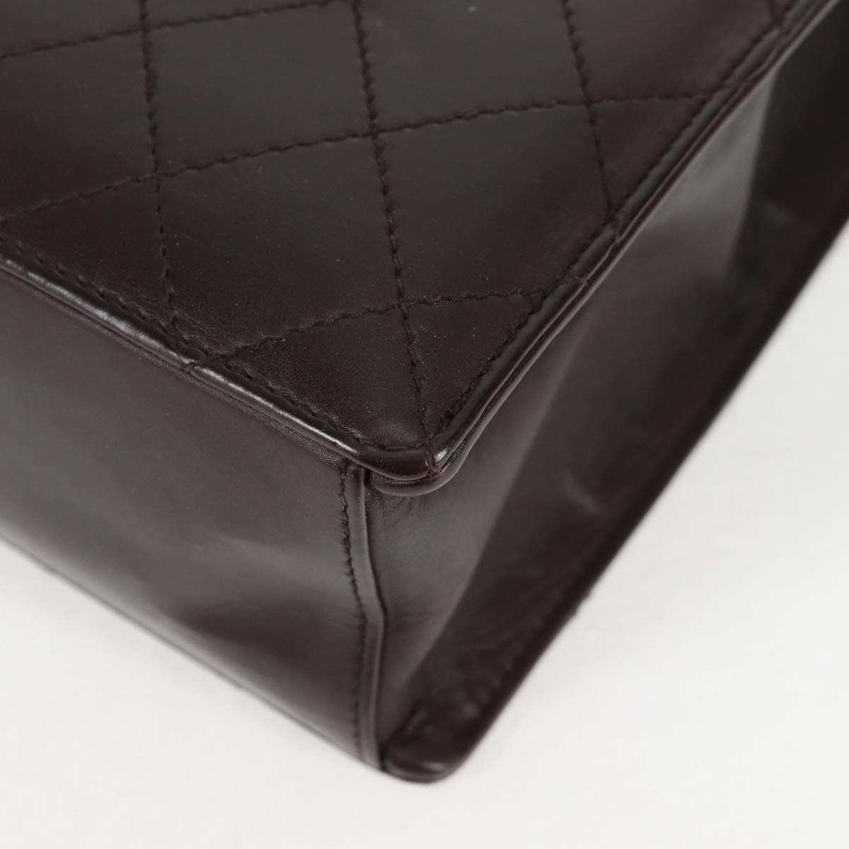 Chanel Brown Leather Coco Mark