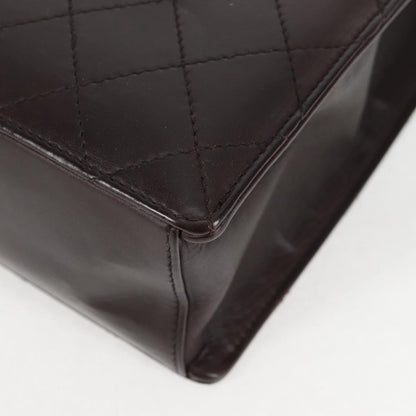 Chanel Brown Leather Coco Mark
