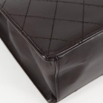 Chanel Brown Leather Coco Mark
