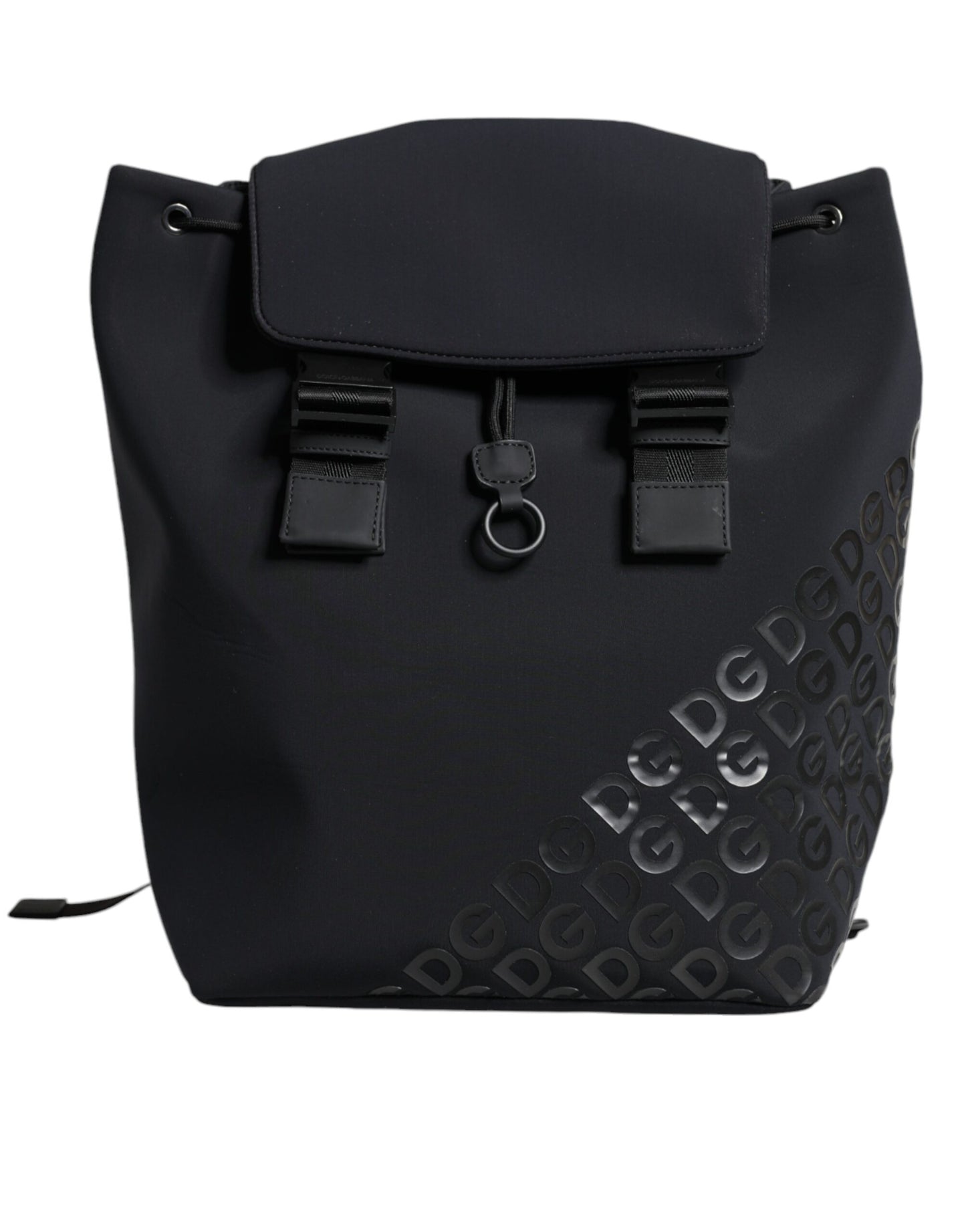 Dolce & Gabbana Black Dg Mania Neoprene Travel Back Pack Bag