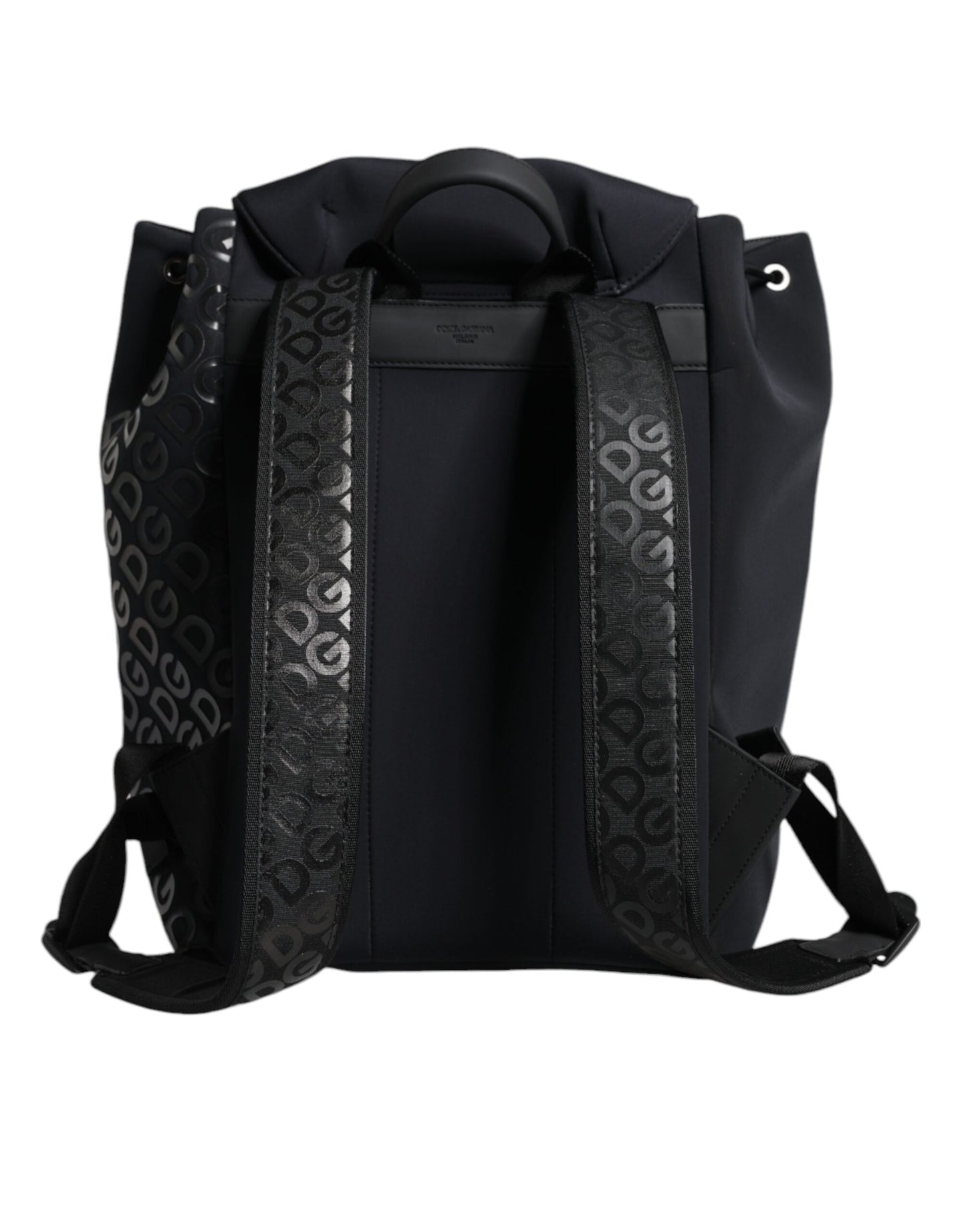 Dolce & Gabbana Black Dg Mania Neoprene Travel Back Pack Bag