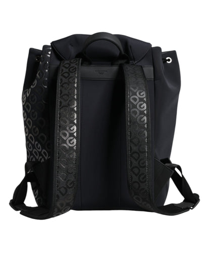 Dolce & Gabbana Black Dg Mania Neoprene Travel Back Pack Bag