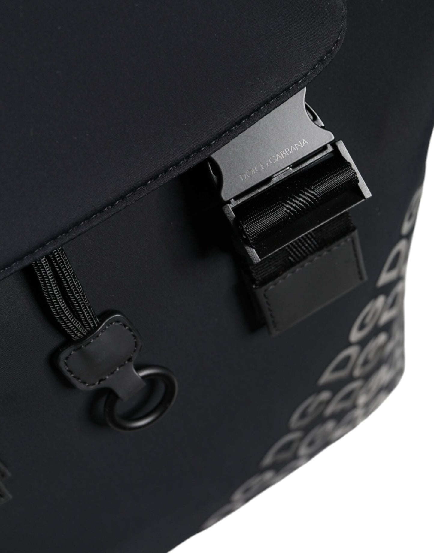 Dolce & Gabbana Black Dg Mania Neoprene Travel Back Pack Bag