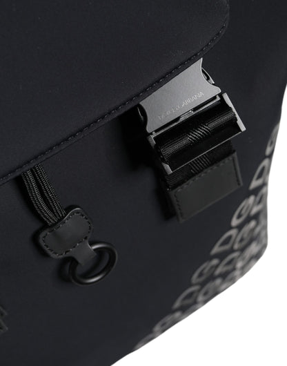 Dolce & Gabbana Black Dg Mania Neoprene Travel Back Pack Bag