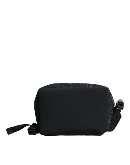 Dolce & Gabbana Black Dg Mania Neoprene Travel Back Pack Bag