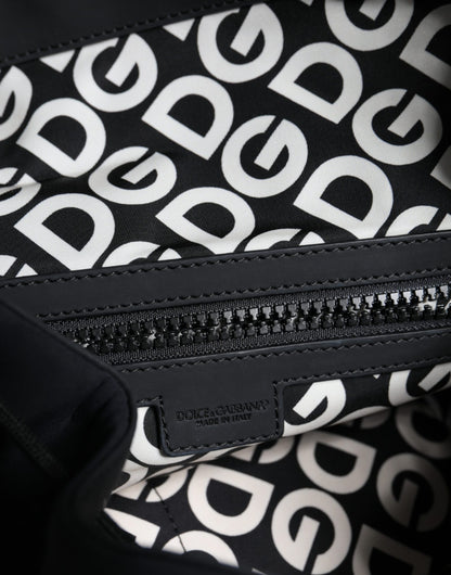 Dolce & Gabbana Black Dg Mania Neoprene Travel Back Pack Bag