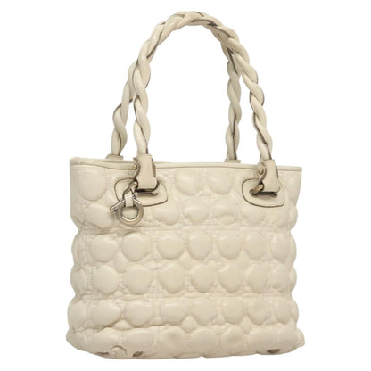 Salvatore Ferragamo White Leather Gancini