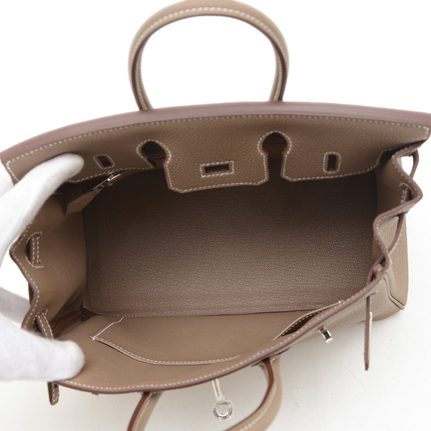 Hermès Gray Leather Birkin 25