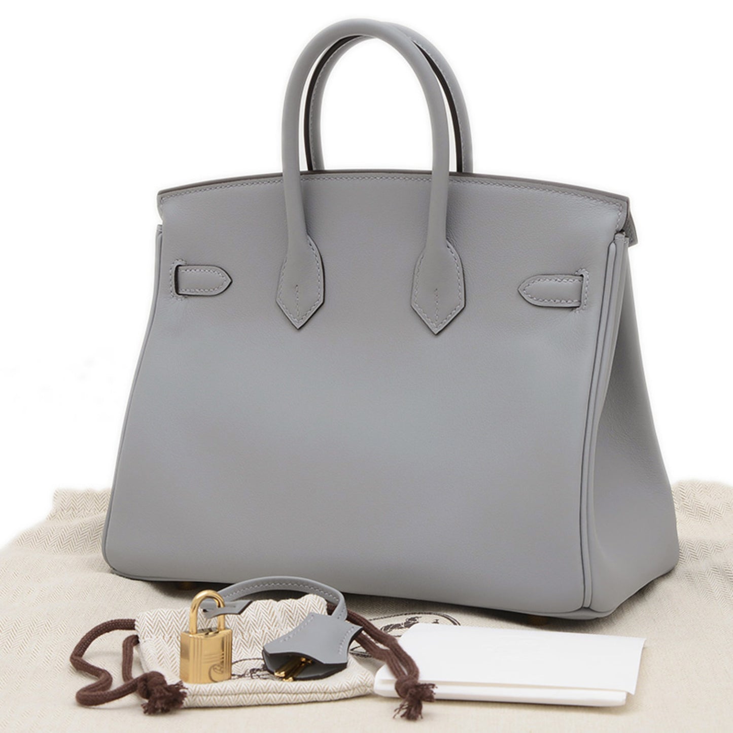 Hermès Gray Leather Birkin 25