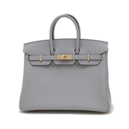 Hermès Gray Leather Birkin 25