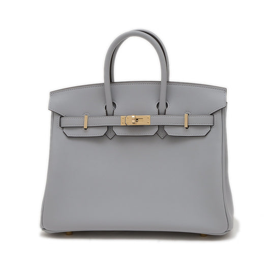 Hermès Gray Leather Birkin 25