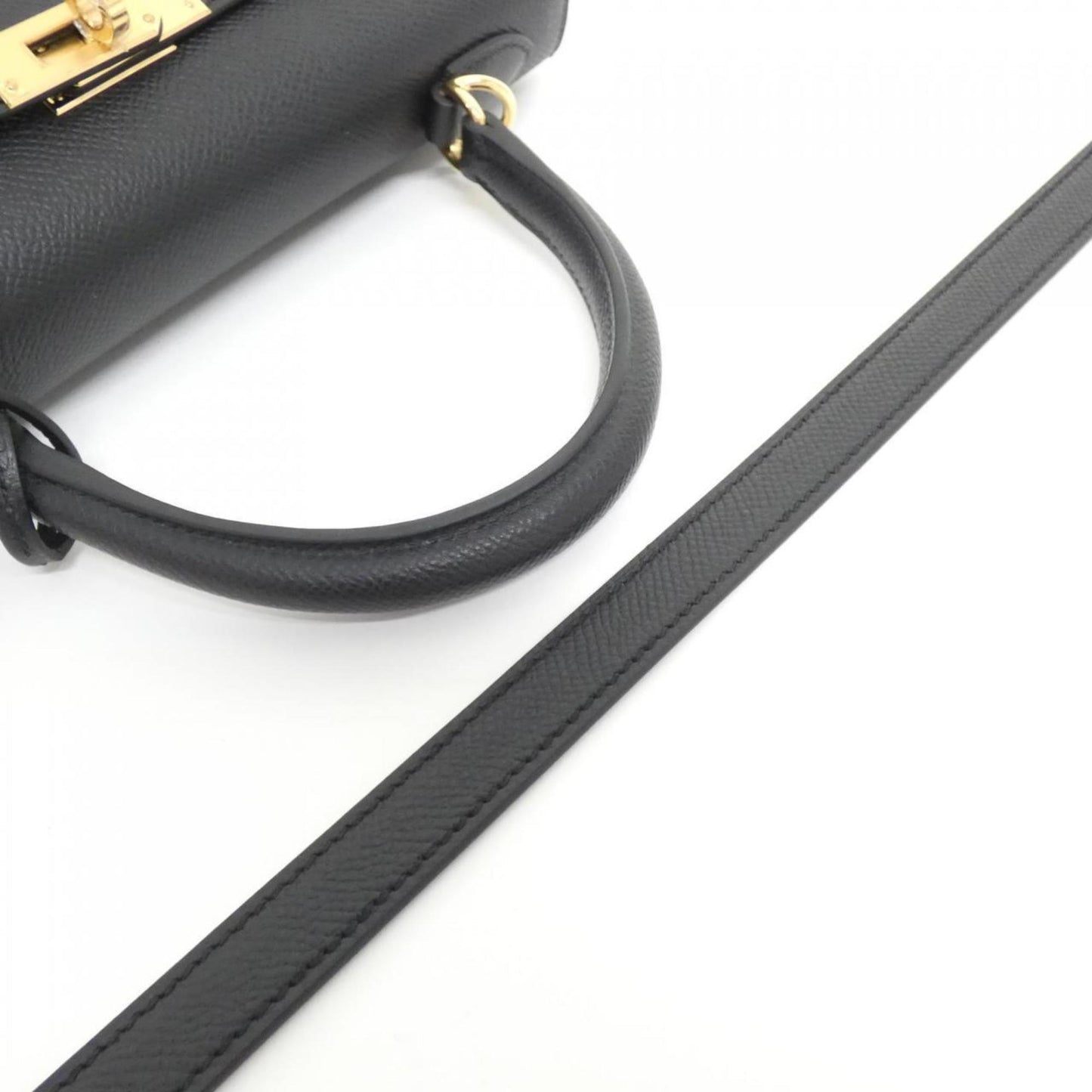 Hermès Black Leather Kelly 25