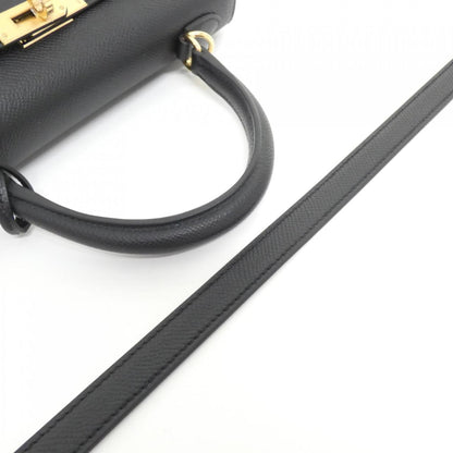 Hermès Black Leather Kelly 25