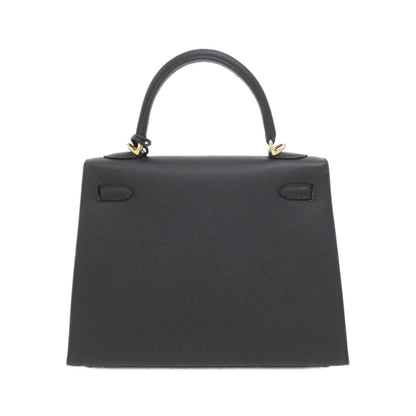 Hermès Black Leather Kelly 25