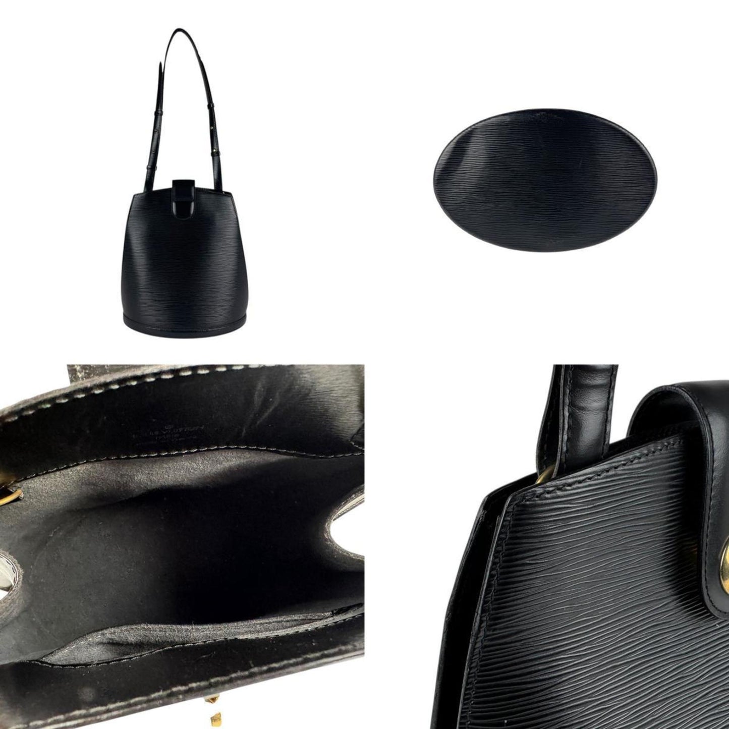 Louis Vuitton Black Leather Cluny