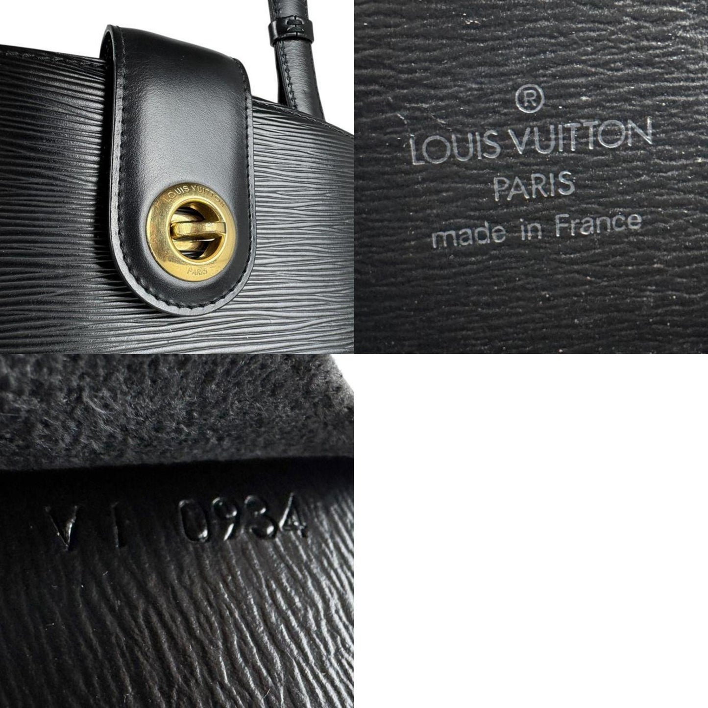 Louis Vuitton Black Leather Cluny